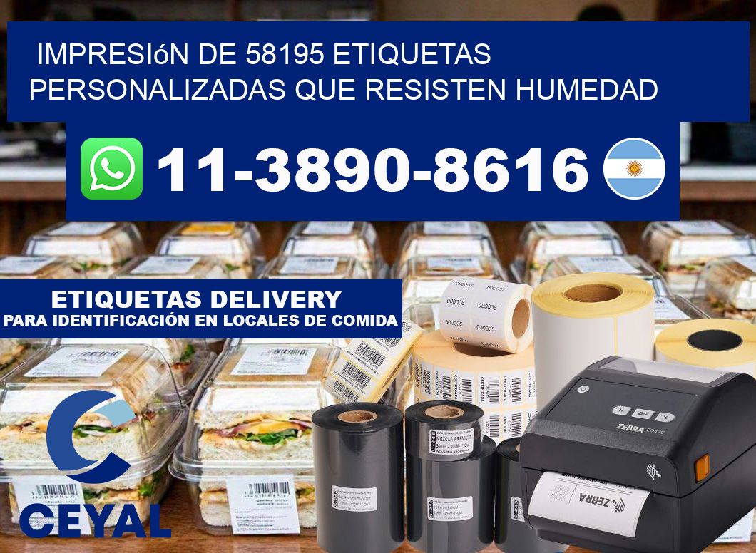 impresión de 58195 etiquetas personalizadas que resisten humedad