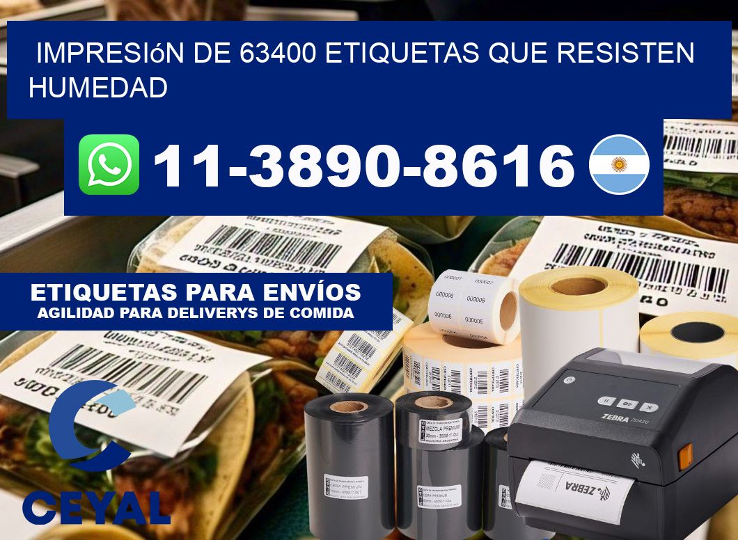 impresión de 63400 etiquetas que resisten humedad