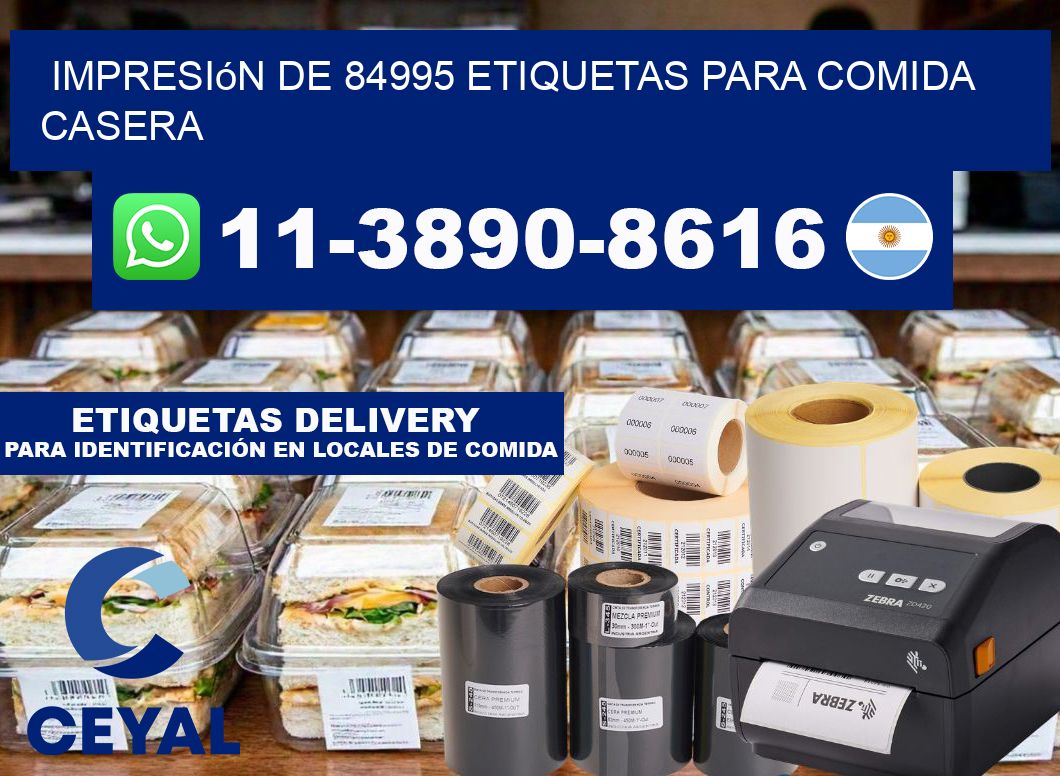 impresión de 84995 etiquetas para comida casera
