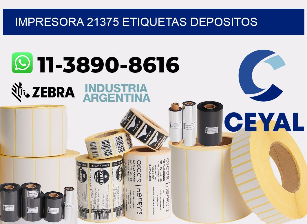 impresora 21375 etiquetas depositos