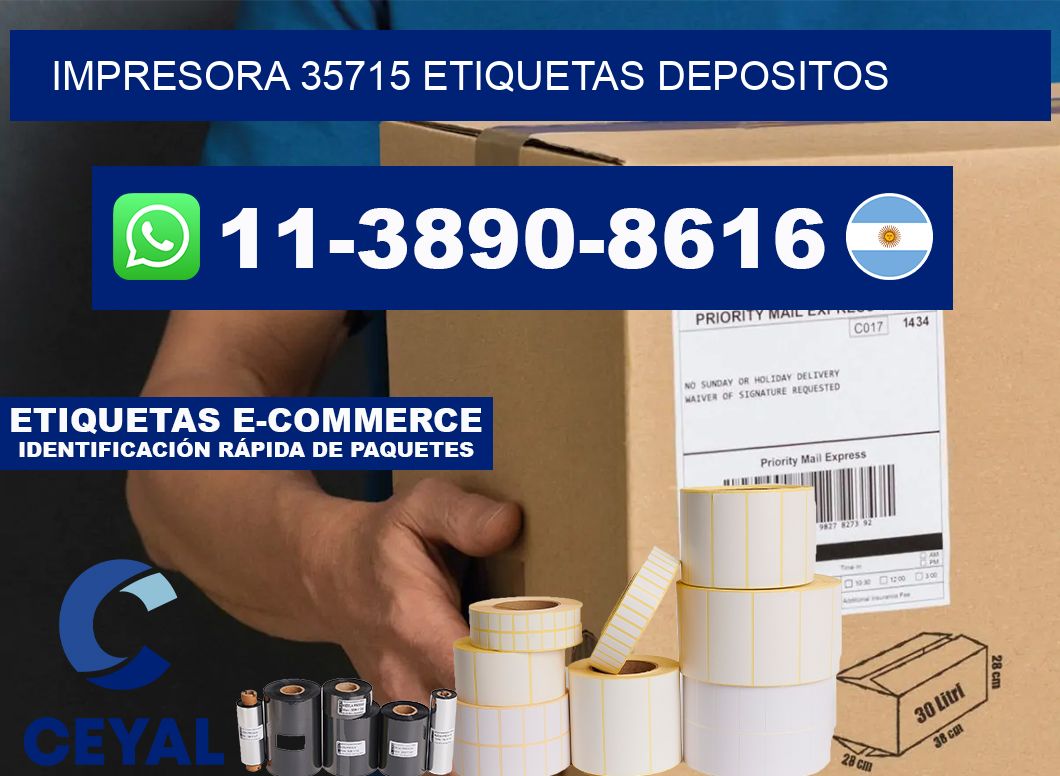 impresora 35715 etiquetas depositos