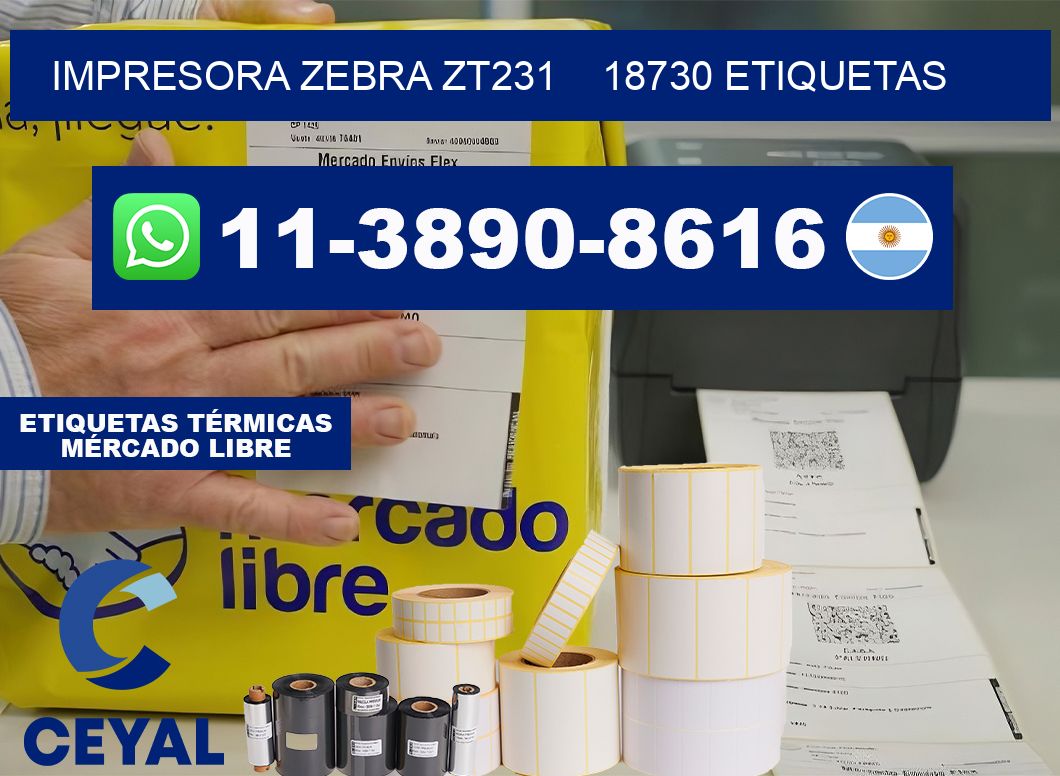 impresora zebra zt231    18730 etiquetas