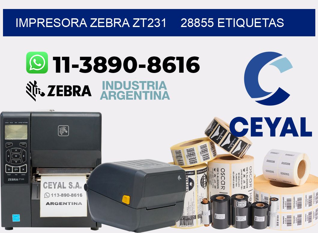 impresora zebra zt231 28855 etiquetas