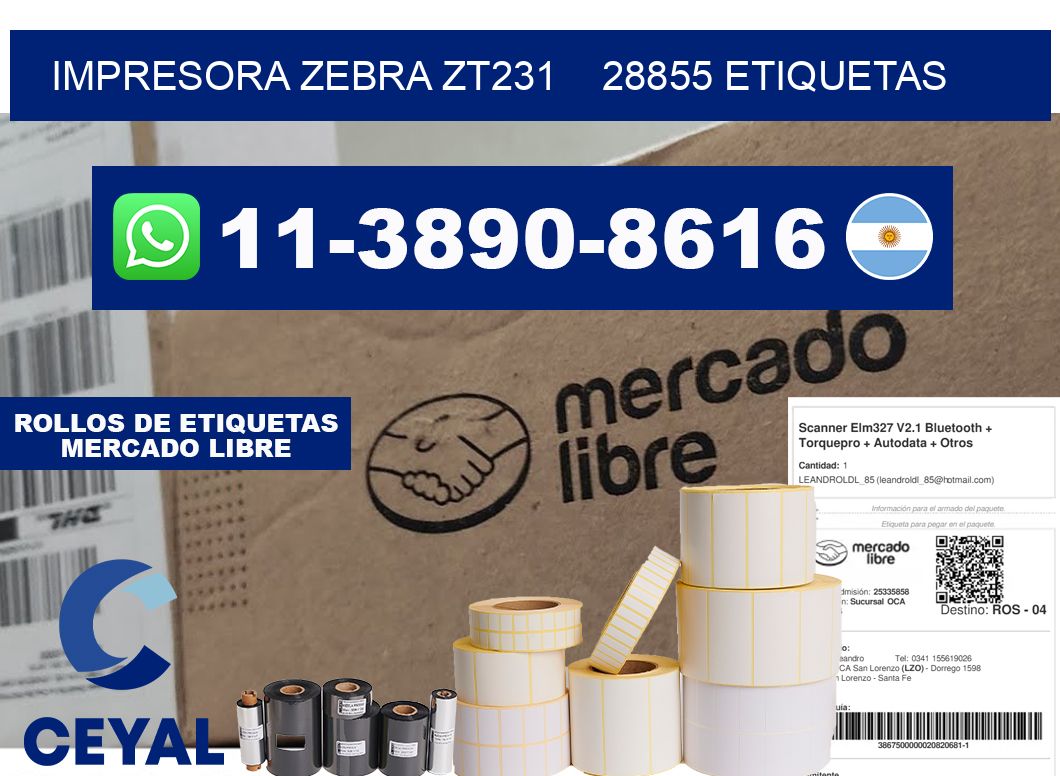 impresora zebra zt231 28855 etiquetas