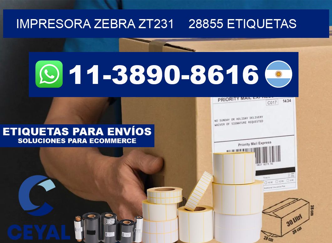 impresora zebra zt231 28855 etiquetas