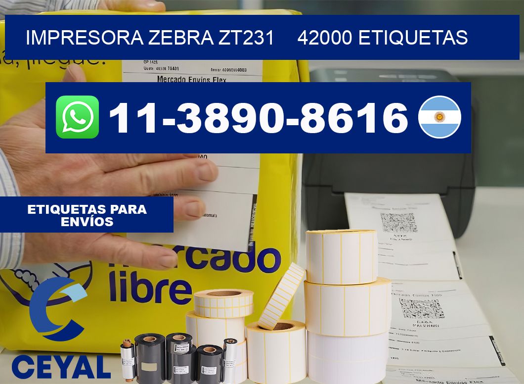 impresora zebra zt231    42000 etiquetas