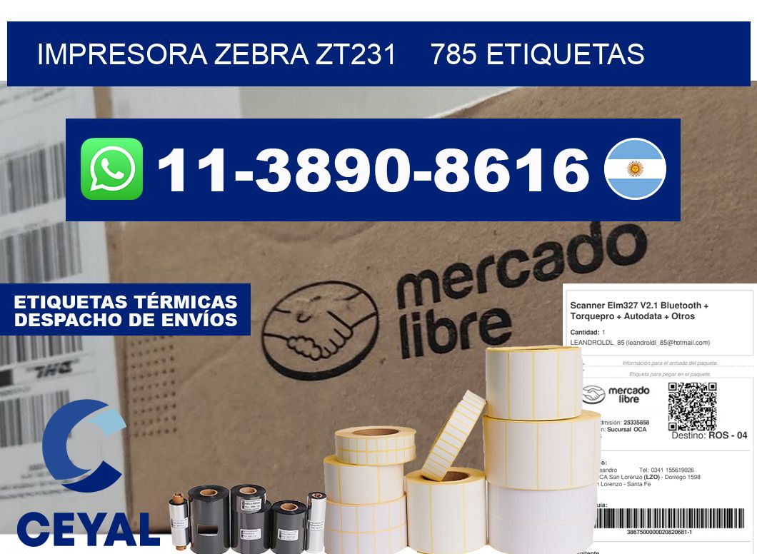 impresora zebra zt231 785 etiquetas