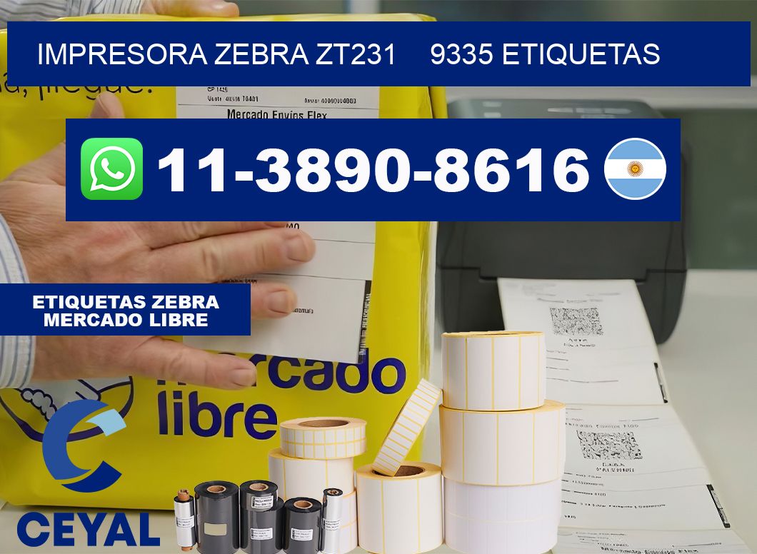 impresora zebra zt231    9335 etiquetas