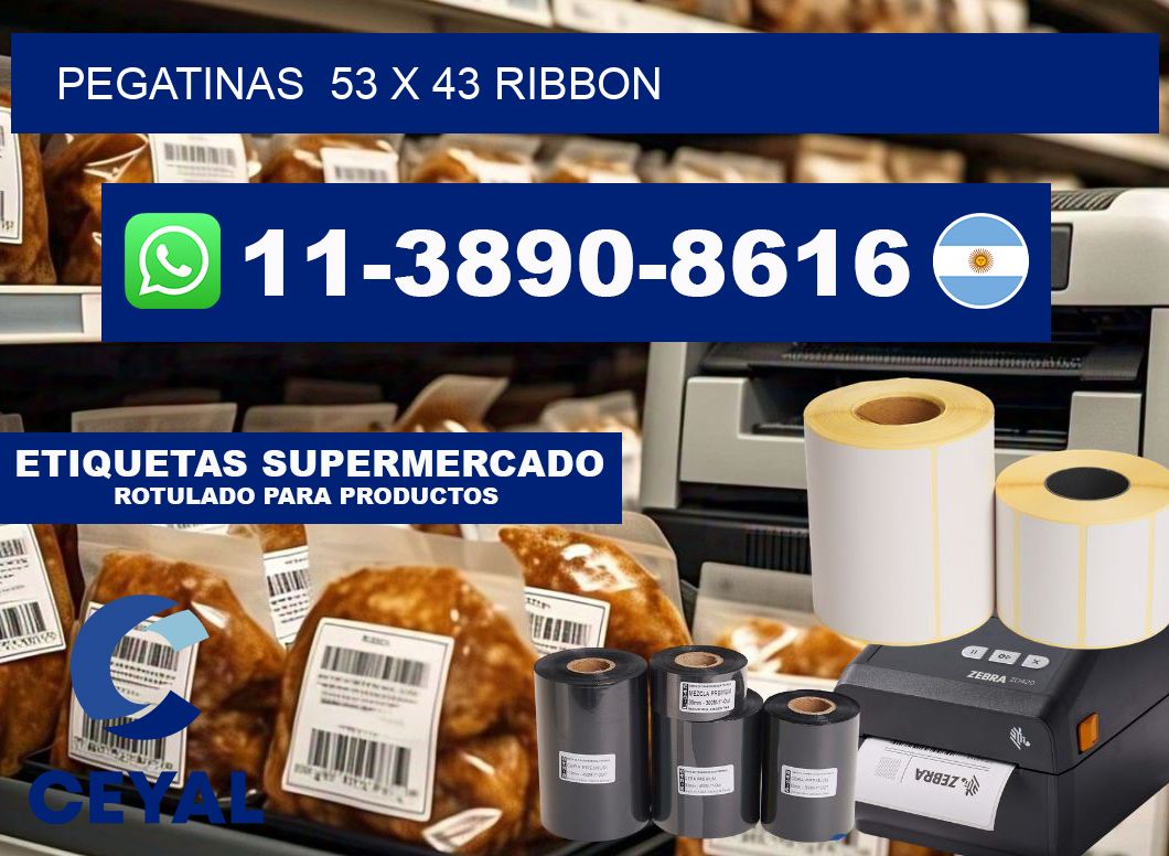 pegatinas 53 x 43 ribbon
