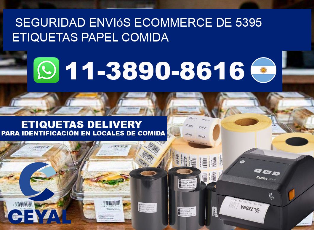 seguridad enviós ecommerce de 5395 etiquetas papel comida