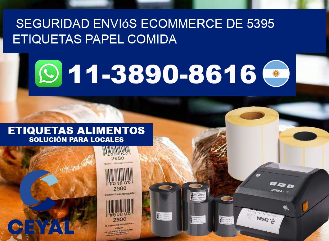seguridad enviós ecommerce de 5395 etiquetas papel comida