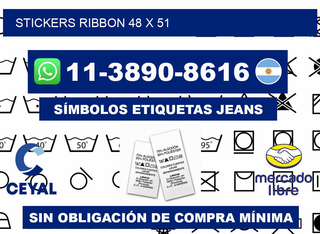 stickers ribbon 48 x 51