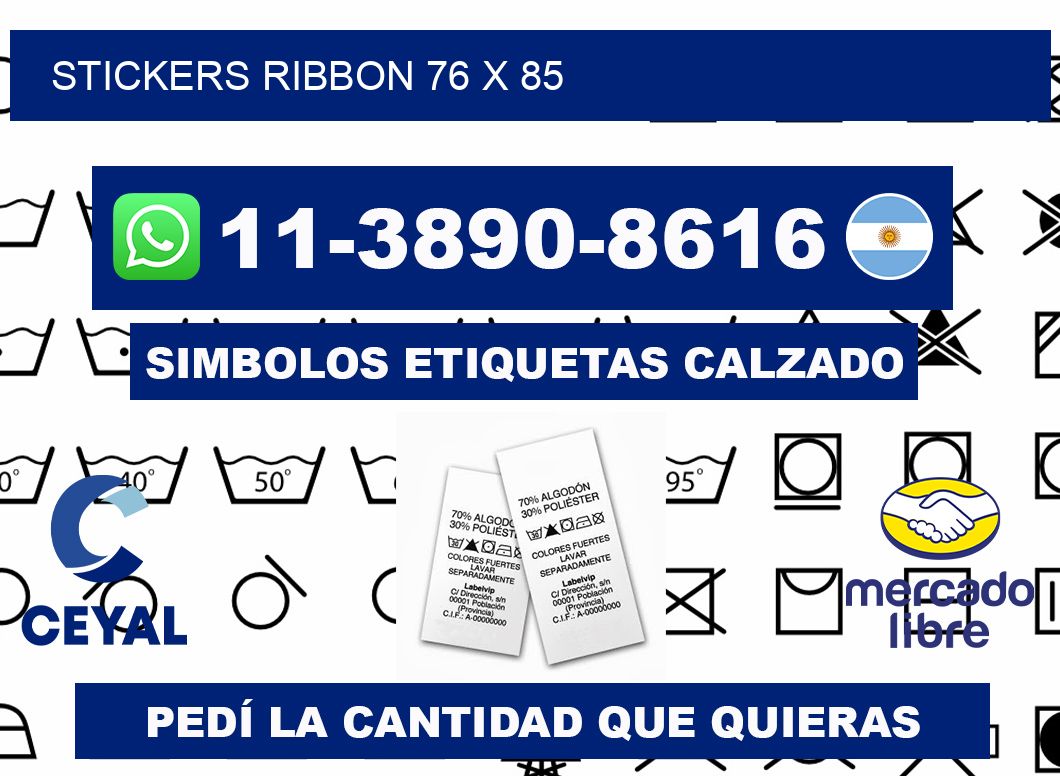 stickers ribbon 76 x 85