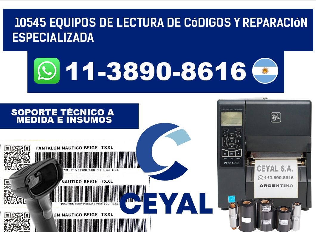 10545 Equipos de Lectura de códigos y Reparación Especializada