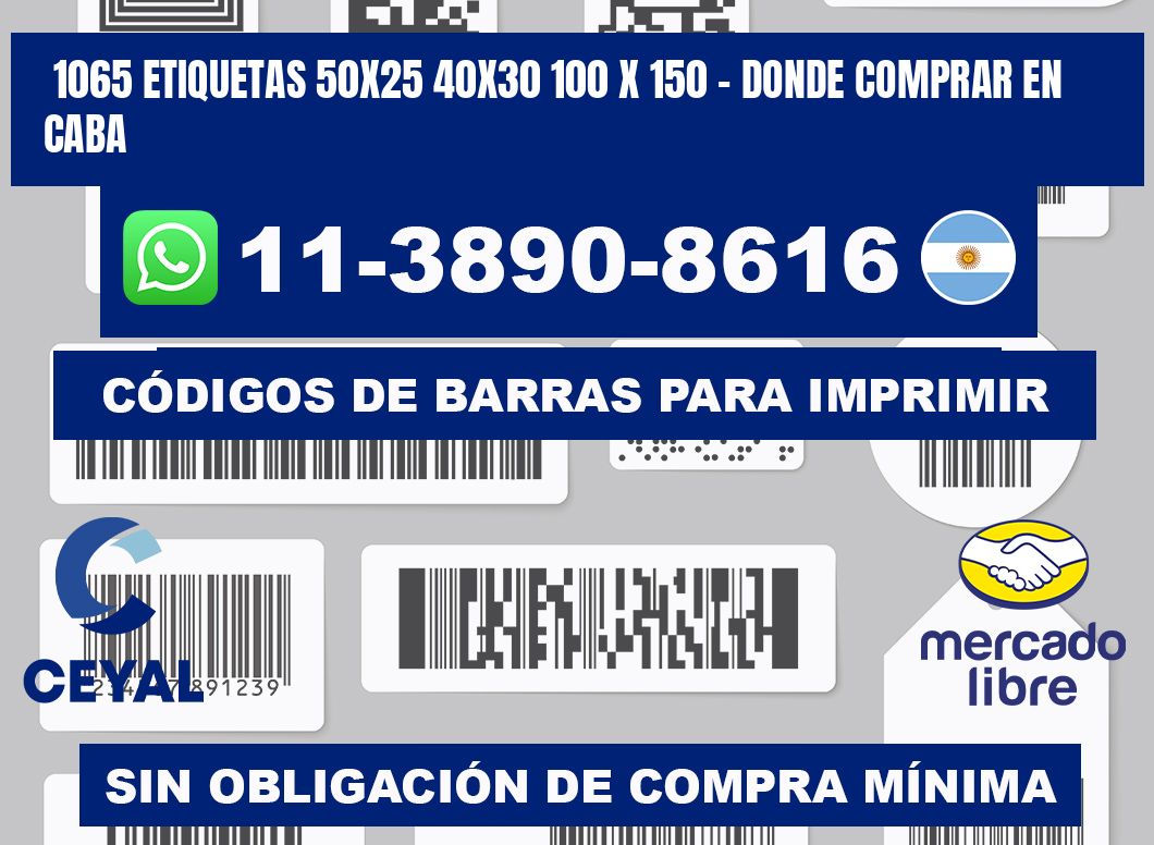 1065 etiquetas 50x25 40x30 100 x 150 - Donde Comprar en Caba