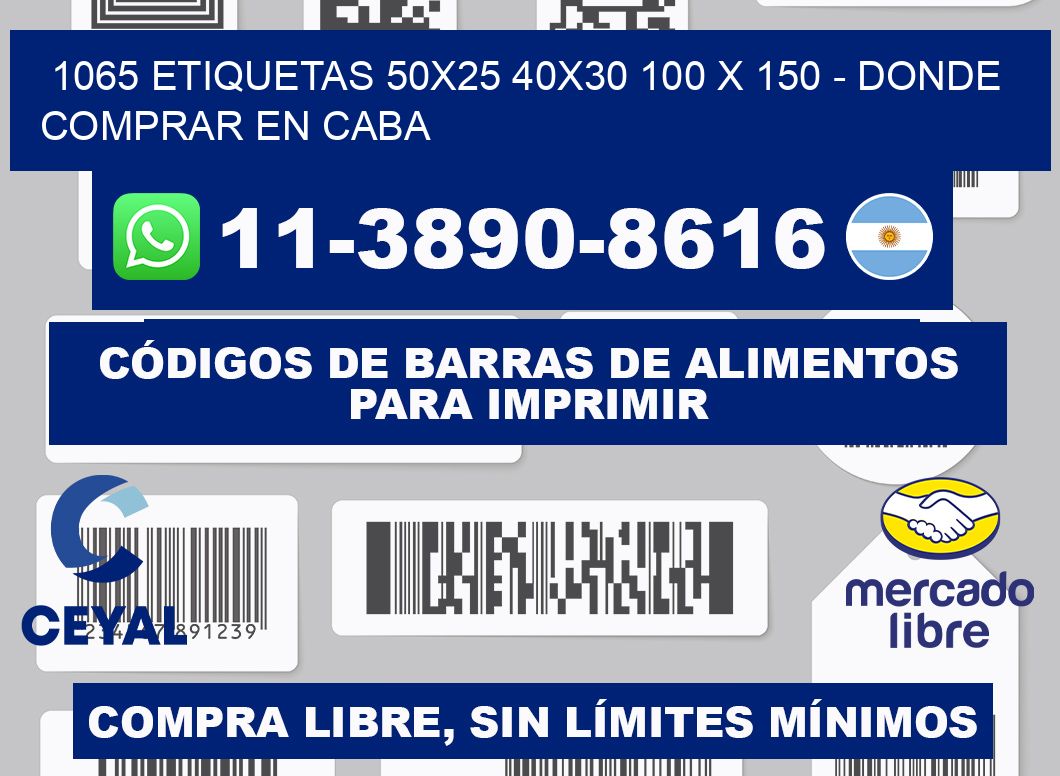 1065 etiquetas 50x25 40x30 100 x 150 - Donde Comprar en Caba