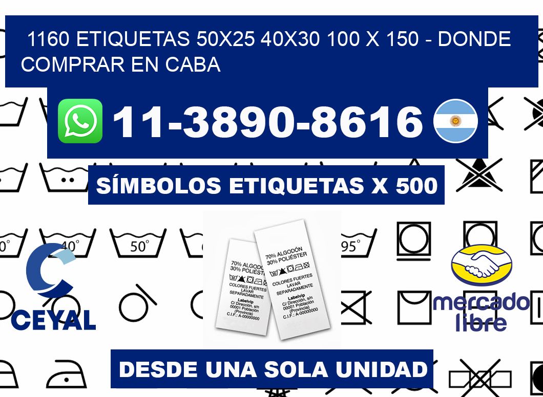 1160 etiquetas 50x25 40x30 100 x 150 - Donde Comprar en Caba