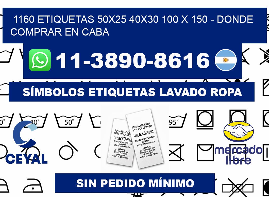 1160 etiquetas 50x25 40x30 100 x 150 - Donde Comprar en Caba
