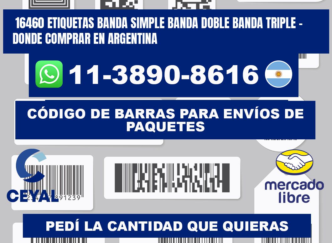 16460 etiquetas banda simple banda doble banda triple - Donde Comprar en Argentina