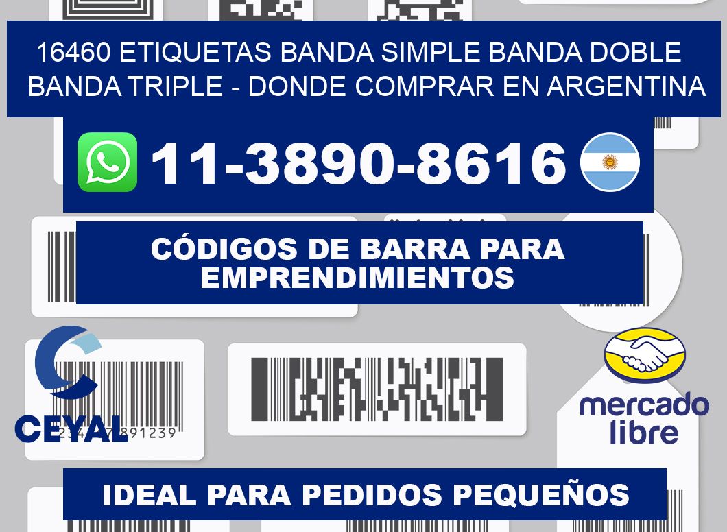 16460 etiquetas banda simple banda doble banda triple - Donde Comprar en Argentina