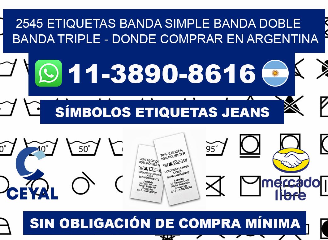 2545 etiquetas banda simple banda doble banda triple - Donde Comprar en Argentina