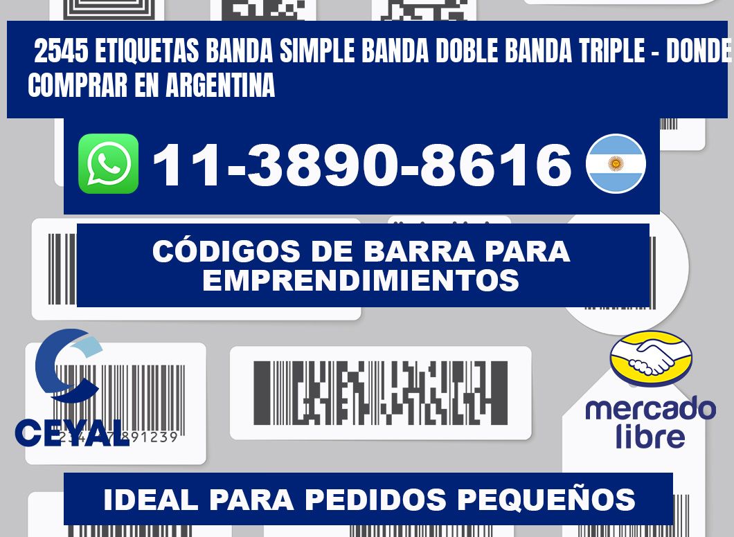 2545 etiquetas banda simple banda doble banda triple - Donde Comprar en Argentina