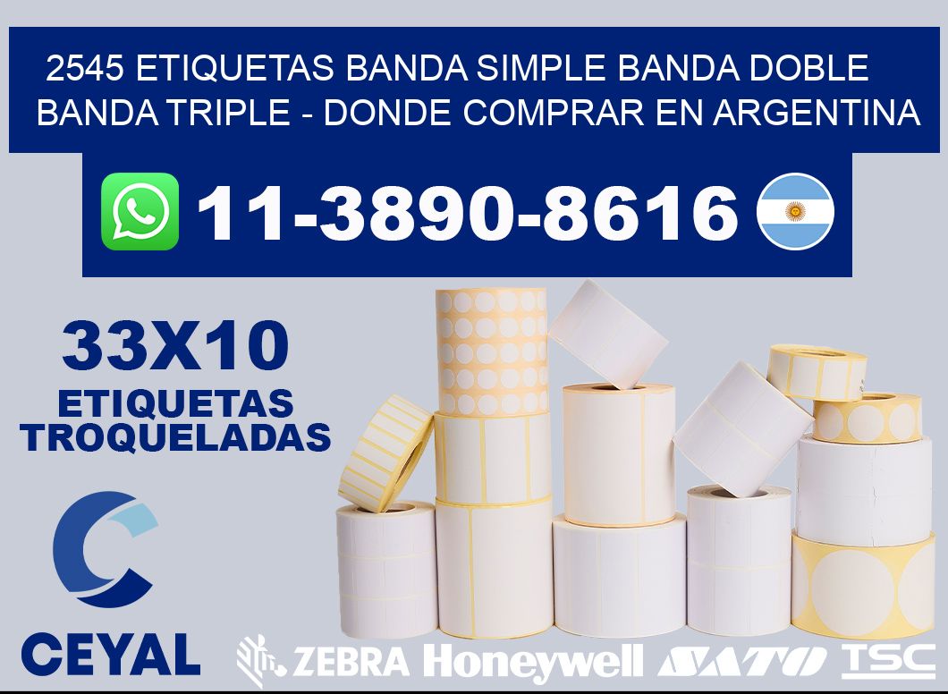 2545 etiquetas banda simple banda doble banda triple - Donde Comprar en Argentina