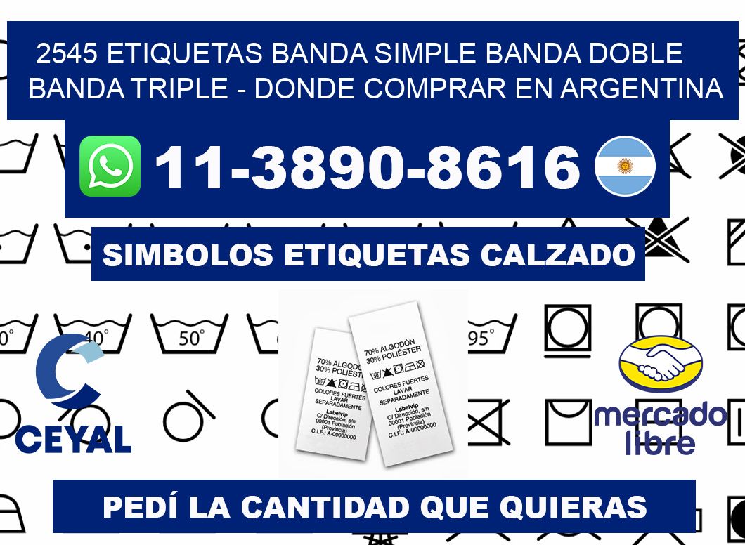 2545 etiquetas banda simple banda doble banda triple - Donde Comprar en Argentina