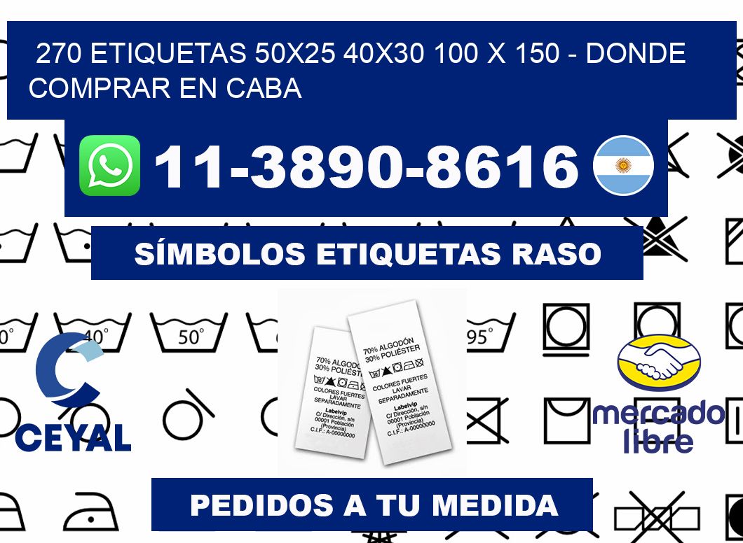 270 etiquetas 50x25 40x30 100 x 150 - Donde Comprar en Caba