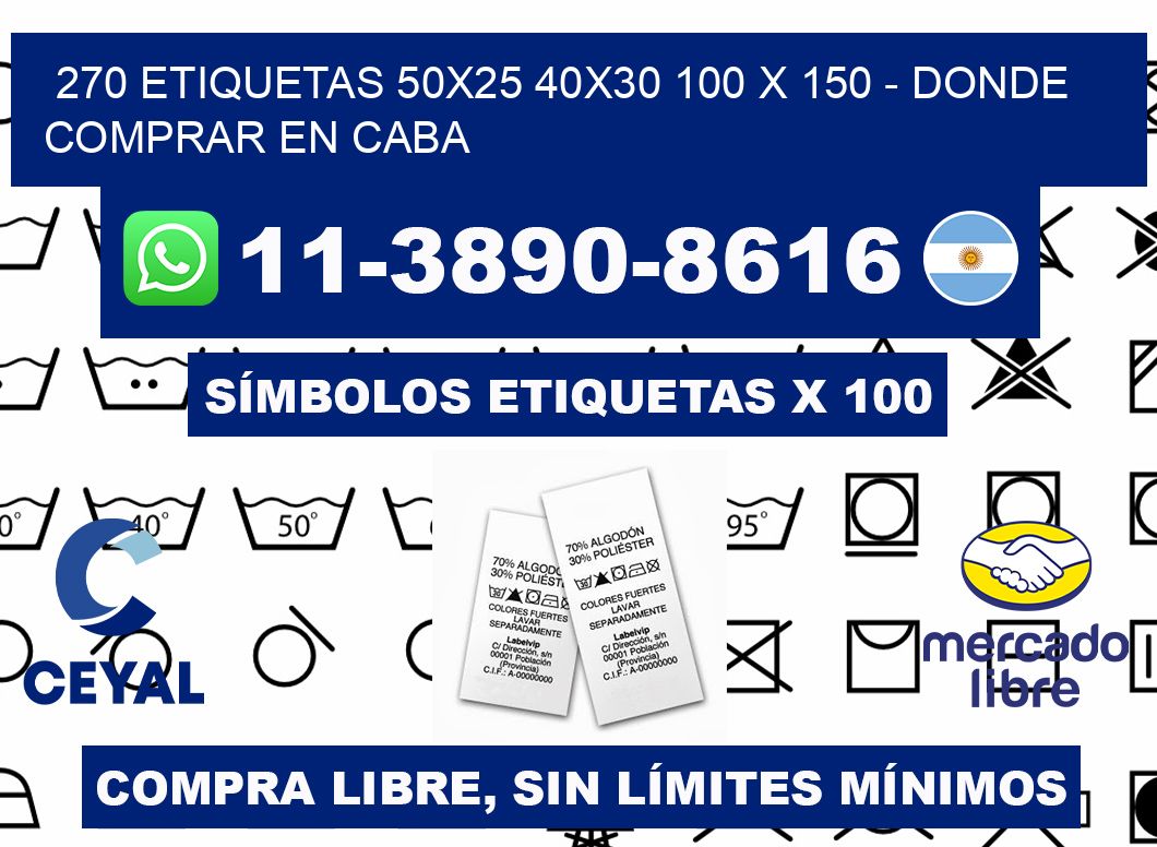 270 etiquetas 50x25 40x30 100 x 150 - Donde Comprar en Caba