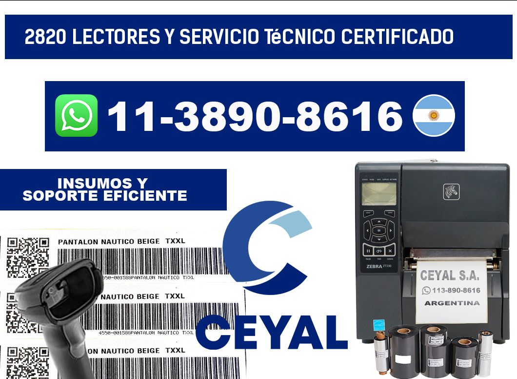 2820 Lectores y Servicio Técnico Certificado