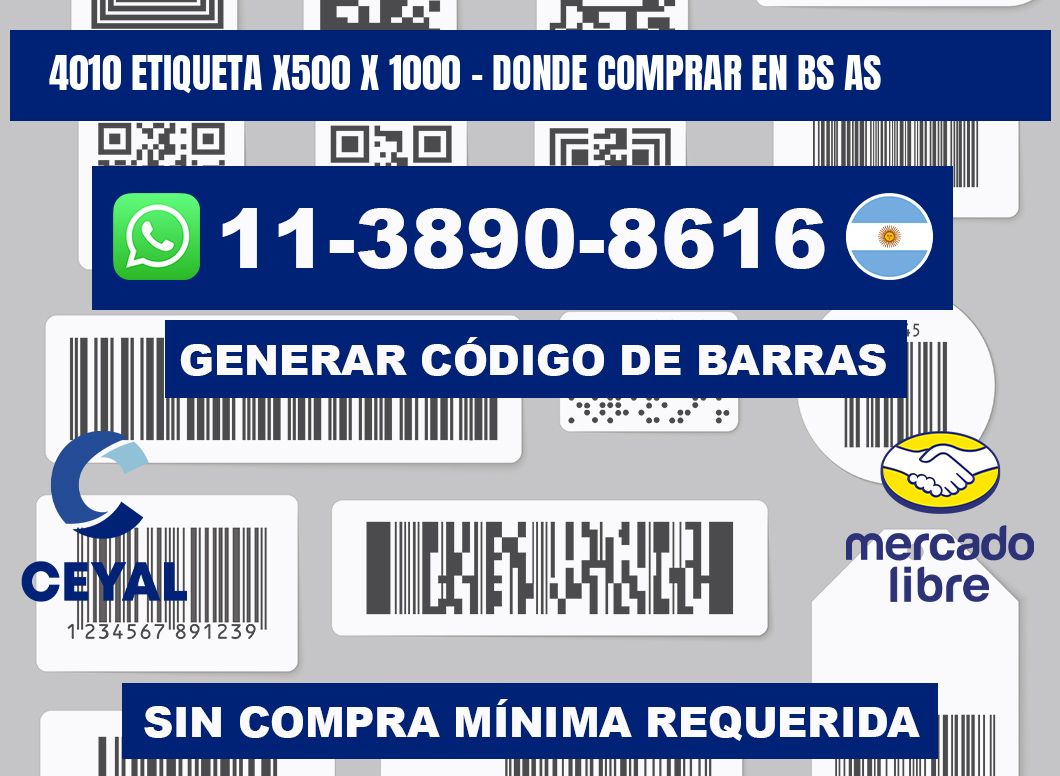 4010 etiqueta x500 x 1000 - Donde Comprar en bs as
