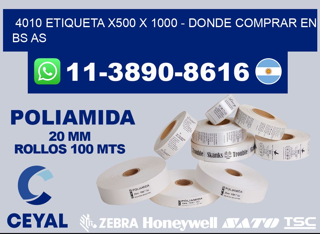 4010 etiqueta x500 x 1000 - Donde Comprar en bs as