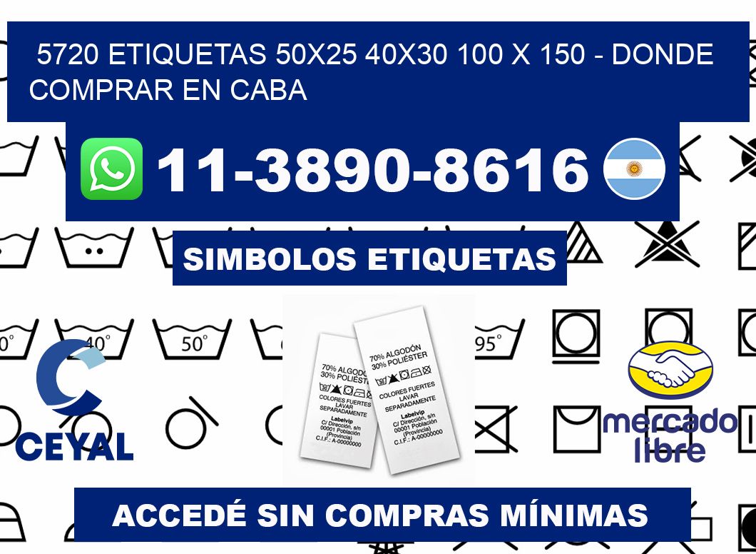 5720 etiquetas 50x25 40x30 100 x 150 - Donde Comprar en Caba