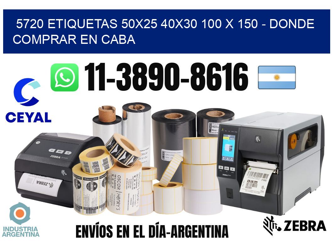 5720 etiquetas 50x25 40x30 100 x 150 - Donde Comprar en Caba