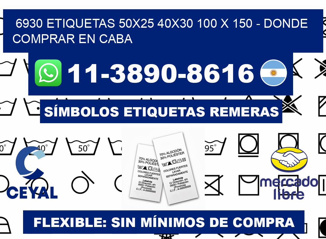 6930 etiquetas 50x25 40x30 100 x 150 - Donde Comprar en Caba