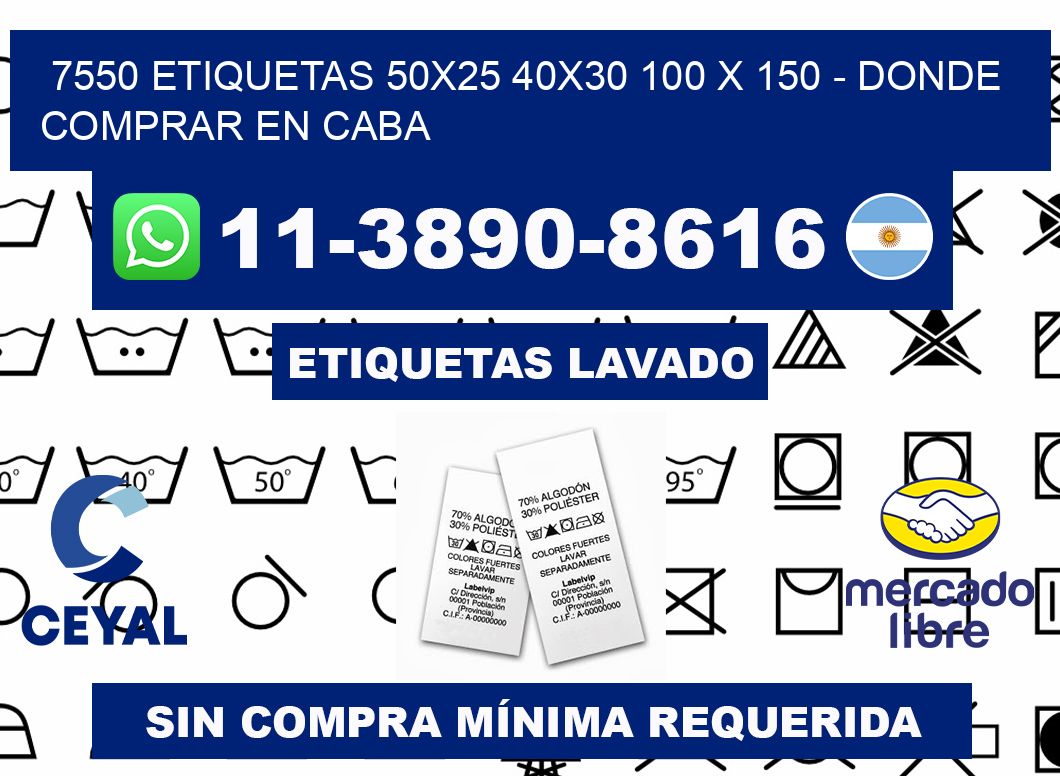 7550 etiquetas 50x25 40x30 100 x 150 - Donde Comprar en Caba