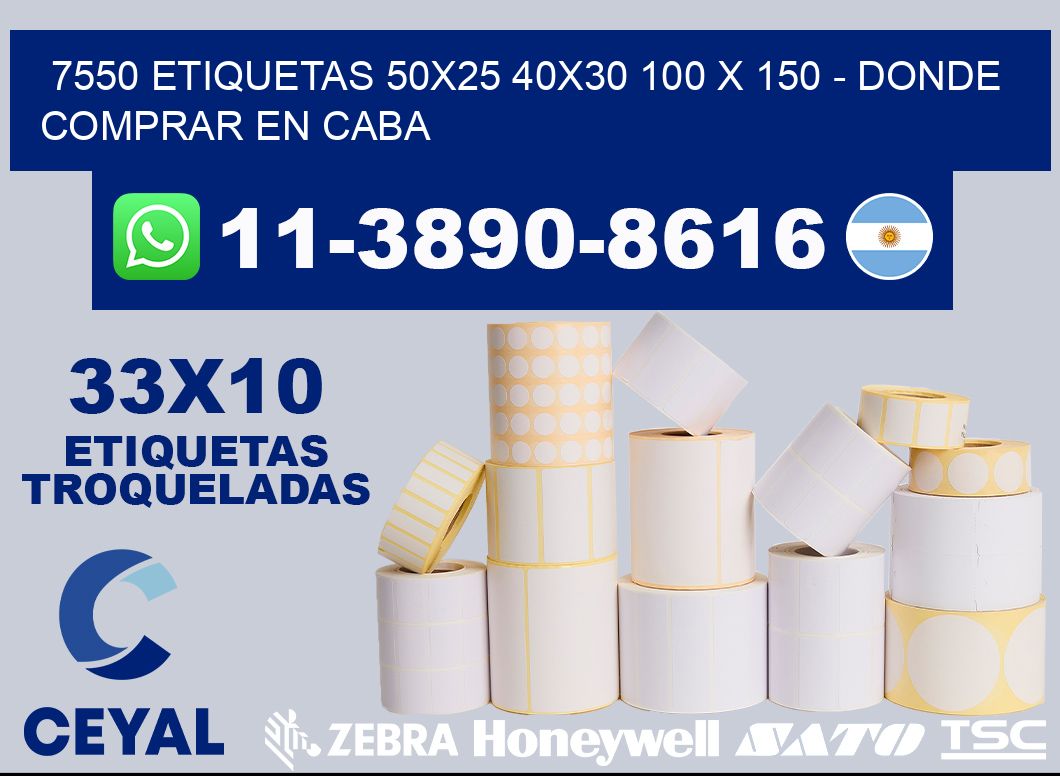 7550 etiquetas 50x25 40x30 100 x 150 - Donde Comprar en Caba