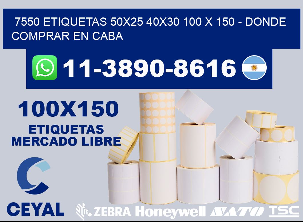 7550 etiquetas 50x25 40x30 100 x 150 - Donde Comprar en Caba