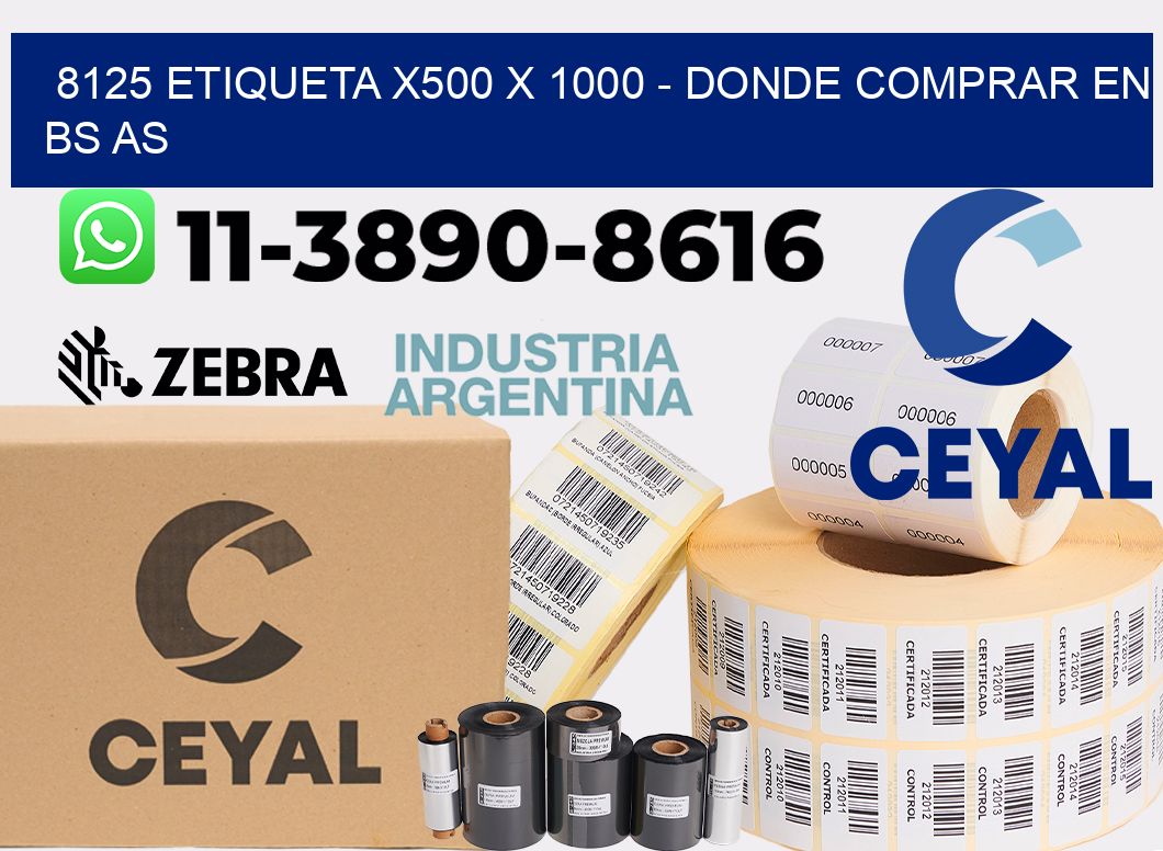 8125 etiqueta x500 x 1000 - Donde Comprar en bs as