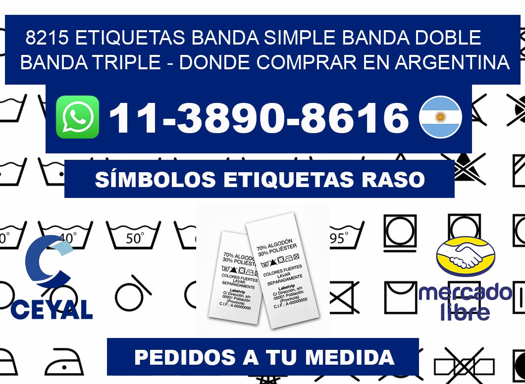 8215 etiquetas banda simple banda doble banda triple - Donde Comprar en Argentina