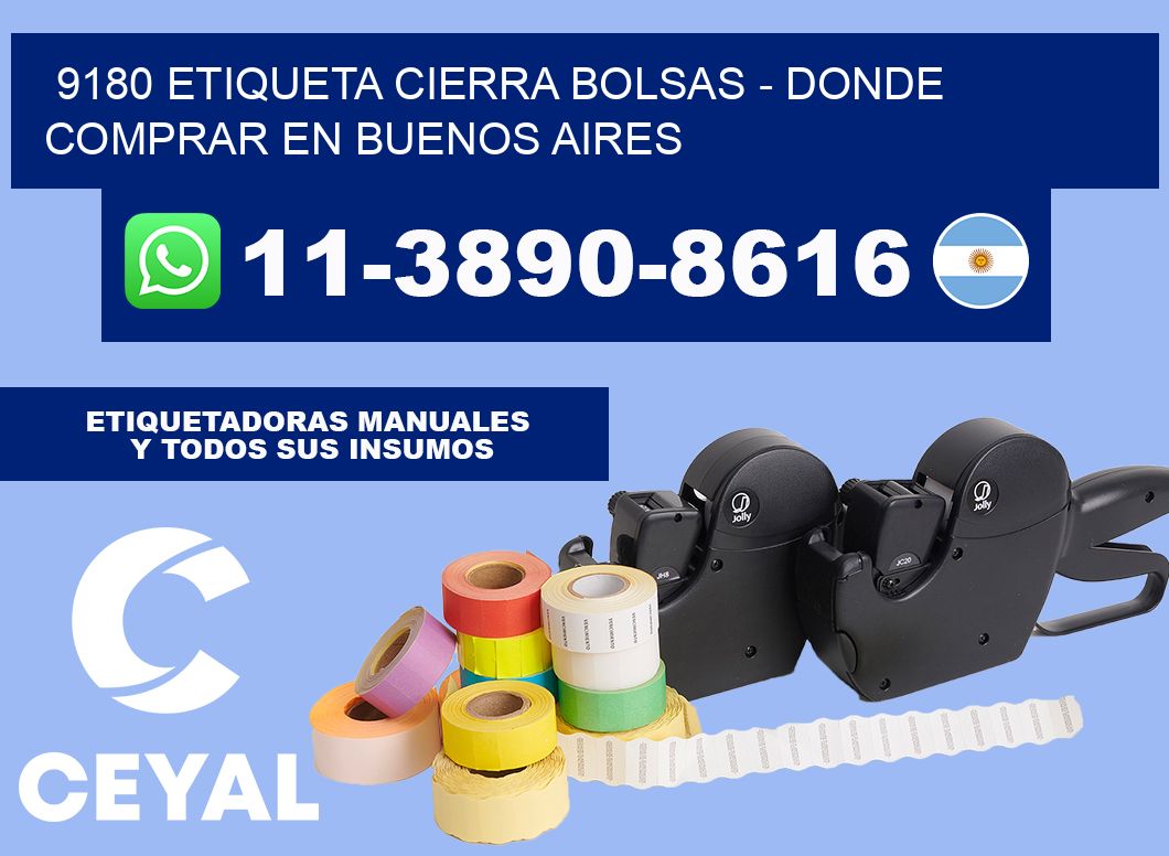 9180 etiqueta Cierra Bolsas - Donde Comprar en Buenos Aires