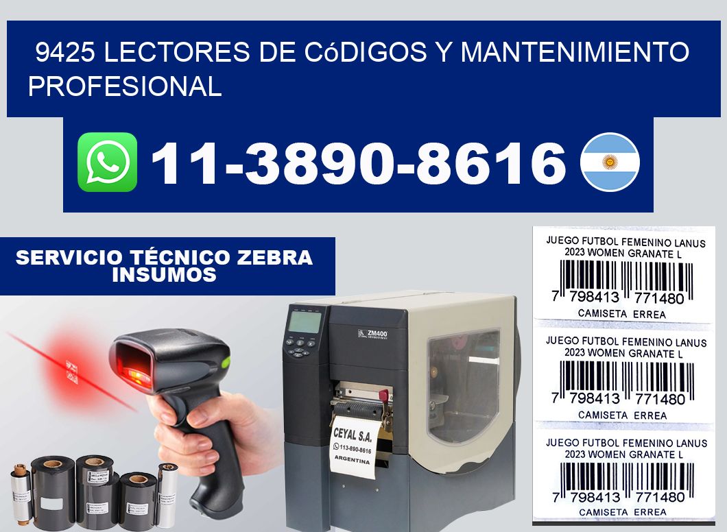 9425 Lectores de Códigos y Mantenimiento Profesional