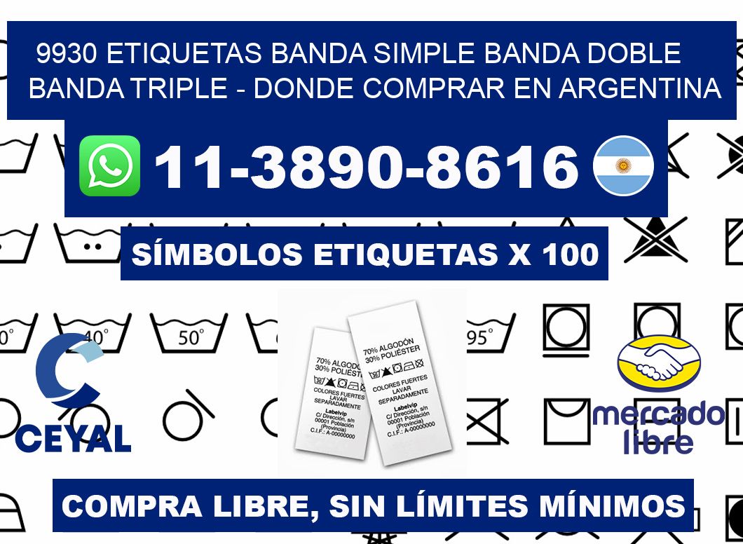 9930 etiquetas banda simple banda doble banda triple - Donde Comprar en Argentina