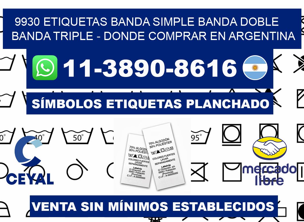 9930 etiquetas banda simple banda doble banda triple - Donde Comprar en Argentina