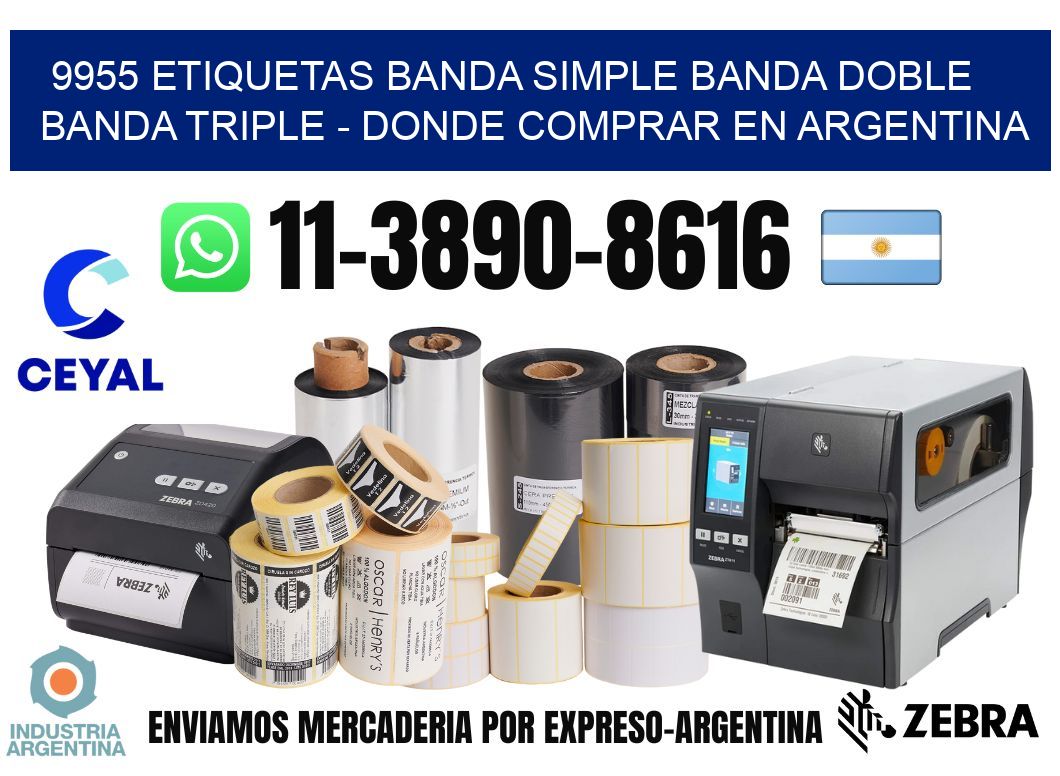 9955 etiquetas banda simple banda doble banda triple - Donde Comprar en Argentina