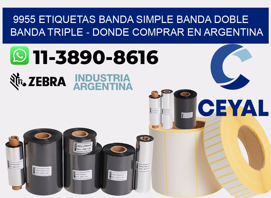 9955 etiquetas banda simple banda doble banda triple - Donde Comprar en Argentina