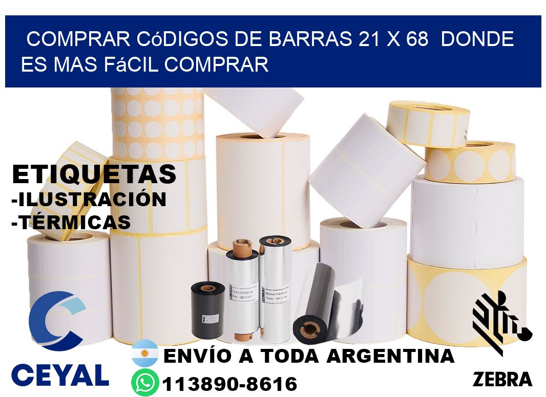 Comprar códigos de barras 21 x 68  Donde es mas fácil comprar