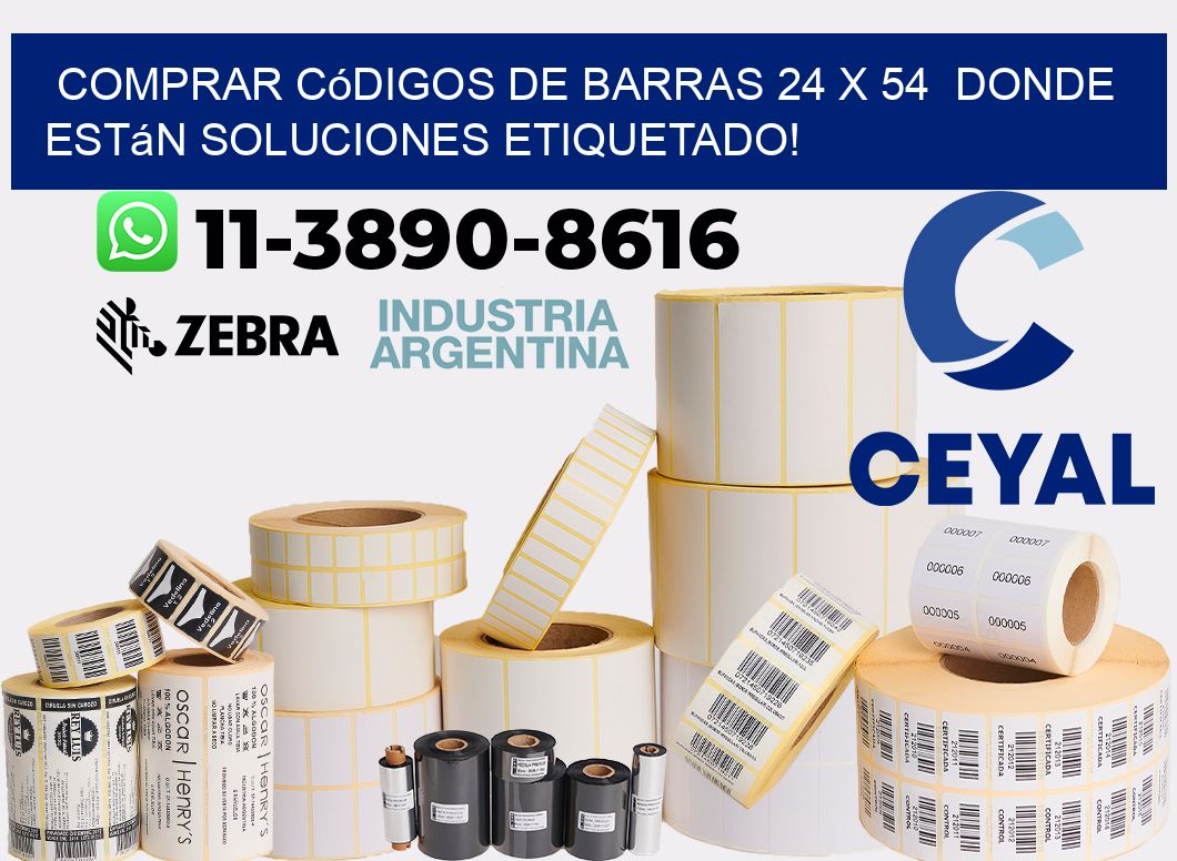Comprar códigos de barras 24 x 54  donde están soluciones etiquetado!