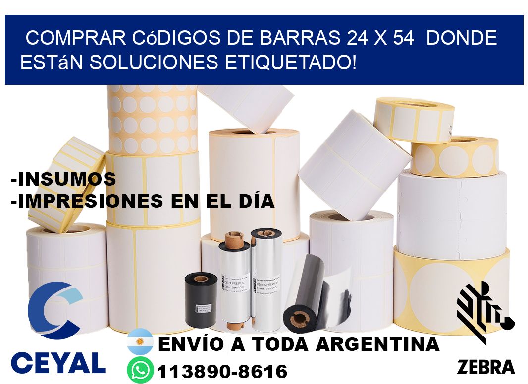 Comprar códigos de barras 24 x 54  donde están soluciones etiquetado!